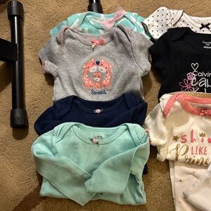 Calvin Klein Kids' Long Sleeve Tees - Pink, Gray, Navy, Mint